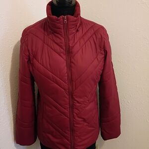 Women's Red Quilted Jacket
